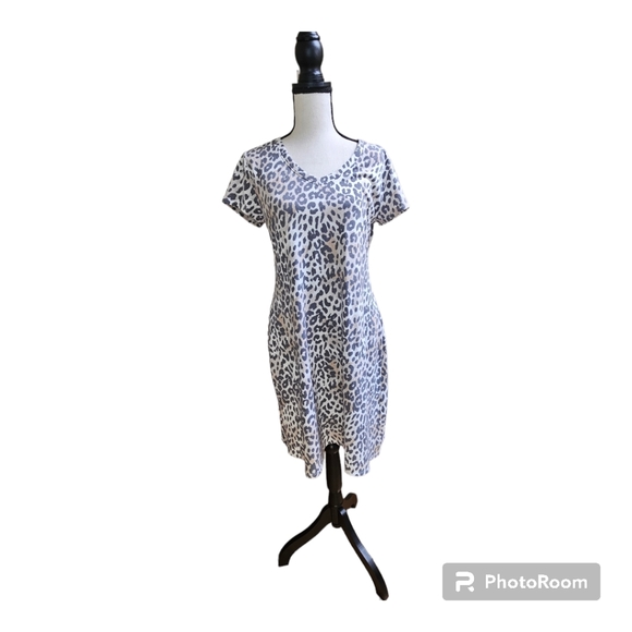 Marc New York - Andrew Marc Women’s Snow Leopard Dress Size L - Picture 7 of 12